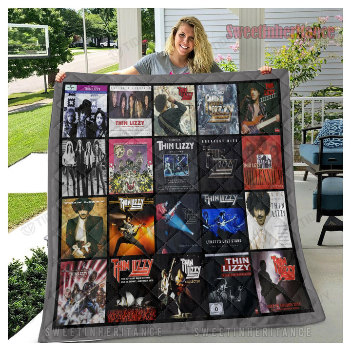 Thin Lizzy Band Album Cover Merry Christmas Xmas Gift Premium Quilt Blanket Size Throw, Twin, Queen, King, Super King