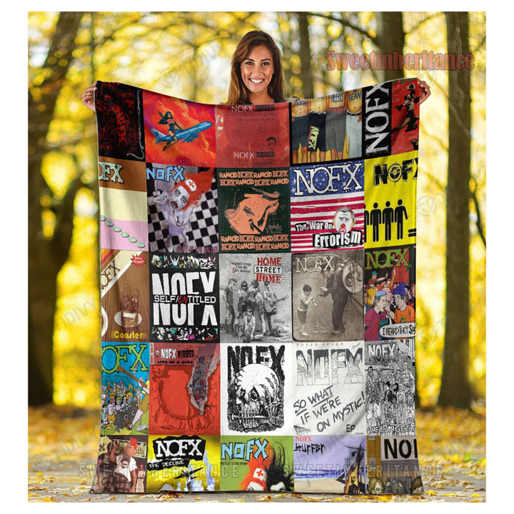NOFX Band Album Cover Merry Christmas Xmas Gift Premium Quilt Blanket Size Throw, Twin, Queen, King, Super King