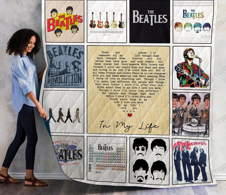 The Beatles Rock Band Album Cover Merry Christmas Xmas Gift Premium Quilt Blanket Size Throw, Twin, Queen, King, Super King