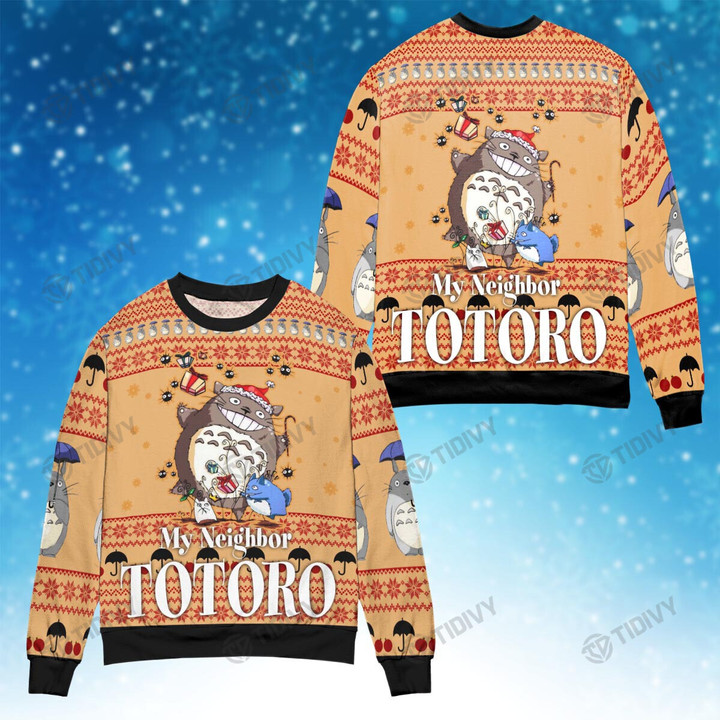 My Neighbor Totoro Ghibli Movie Merry Christmas Xmas Tree Xmas Gift Ugly Sweater
