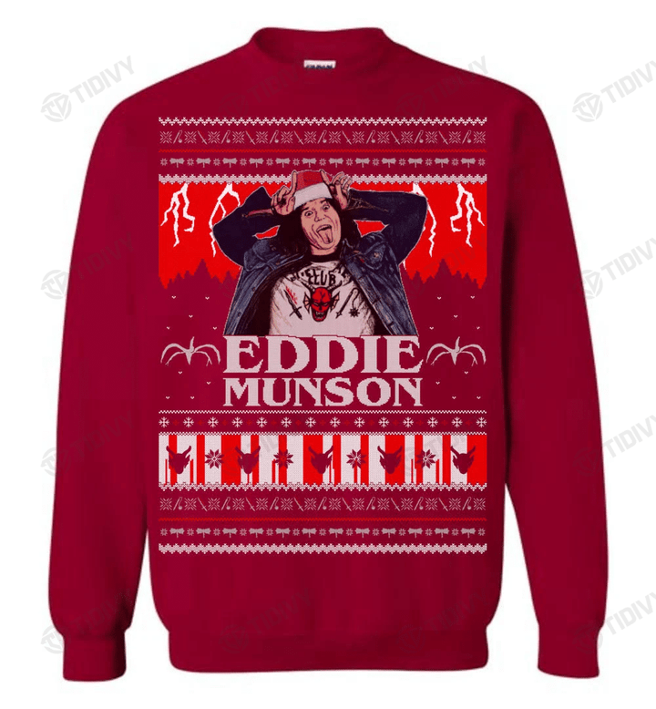 Eddie Munson Hero Stranger Things The Upside Down Merry Christmax Eddie Xmas Gift Graphic Unisex T Shirt, Sweatshirt, Hoodie Size S - 5XL