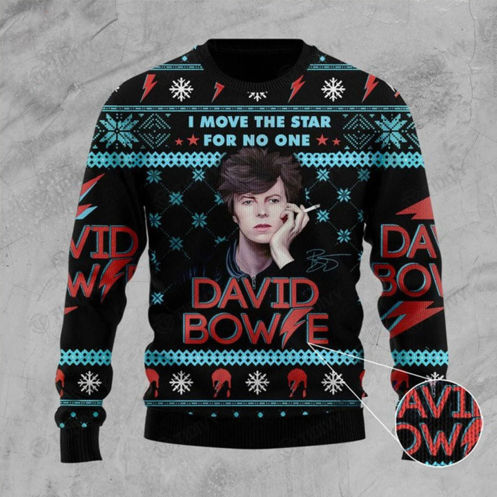 I Move The Star for No One David Bowie Merry Christmas Music Xmas Gift Xmas Tree Ugly Sweater