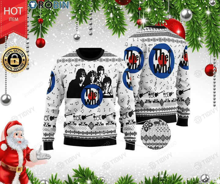 The Who Band Merry Christmas Music Xmas Gift Xmas Tree Ugly Sweater