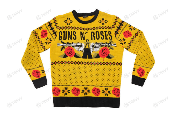 Guns N' Roses Rock Band Merry Christmas Music Xmas Gift Xmas Tree Ugly Sweater