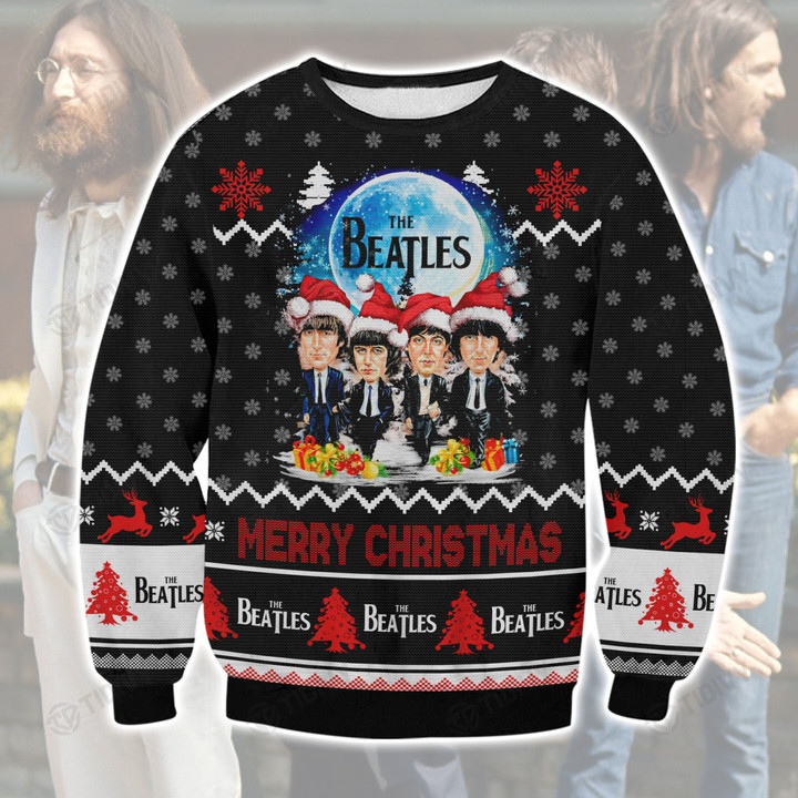 The Beatles Abbey Road Album Merry Christmas Xmas Gift Xmas Tree Ugly Sweater