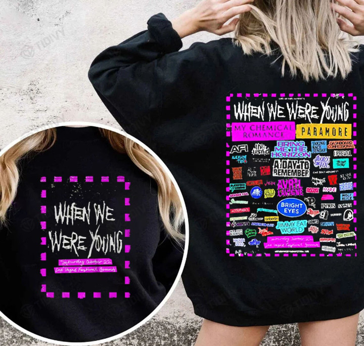 When We Were Young Festival Tour 2022 WWWY 2023 FESTIVAL Two Sided Graphic Unisex T Shirt, Sweatshirt, Hoodie Size S - 5XL