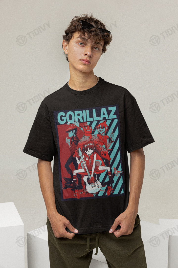 Vintage Gorillaz North America Tour 2022 Gorillaz Fall Tour 2022 Graphic Unisex T Shirt, Sweatshirt, Hoodie Size S - 5XL