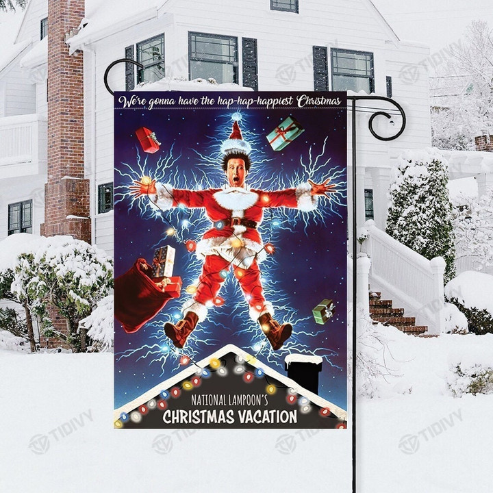 National Lampoon's Christmas Vacation Clark Griswold Christmas Movie Merry Christmas Xmas Gift Xmas TRee Garden Flag, House Flag