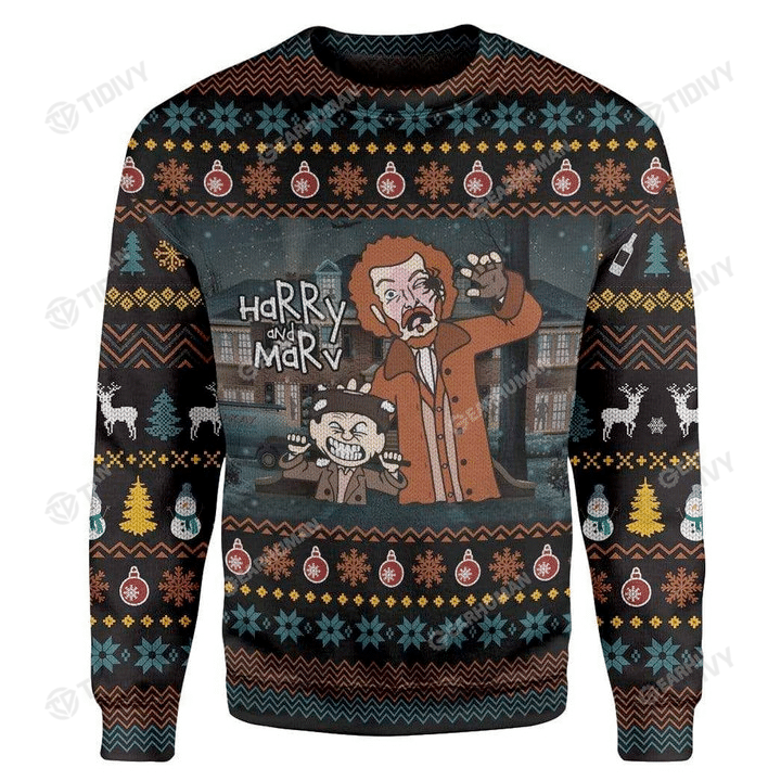 Harry And Marv Merry Christmas Home Alone Christmas Classic Movie Funny Kevin Meme Ugly Sweater