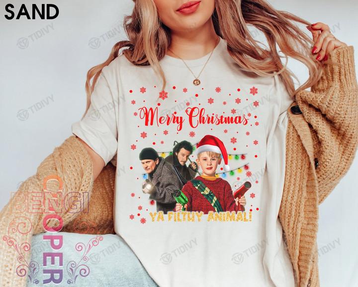 Home Alone Merry Christmas Ya Filthy Animal Funny Kevin Merry Christmas Xmas Gift Xmas TRee Graphic Unisex T Shirt, Sweatshirt, Hoodie Size S - 5XL