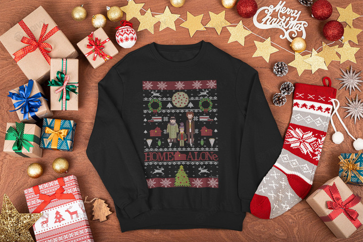 The Wet Bandits Ugly Sweater Merry Christmas Home Alone Christmas Classic Movie Funny Kevin Meme Graphic Unisex T Shirt, Sweatshirt, Hoodie Size S - 5XL