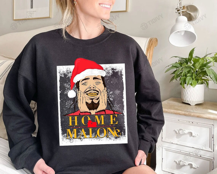 Home Malone Funny Post Malone Meme Home Alone Christmas Movie Xmas Gift Graphic Unisex T Shirt, Sweatshirt, Hoodie Size S - 5XL