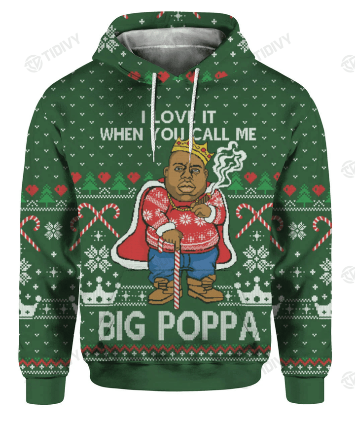 The Notorious B.I.G I Love It When You Call Me Poppa Merry Christmas Hip Hop Music Xmas Gift 3D All Over Printed Shirt, Sweatshirt, Hoodie, Bomber Jacket Size S - 5XL
