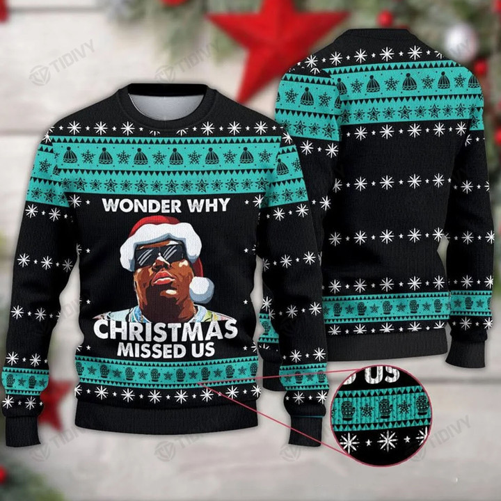 The Notorious B.I.G Wonder Why Christmas Missed Us Hip Hop Music Merry Christmas Xmas Tree Xmas Gift Ugly Sweater