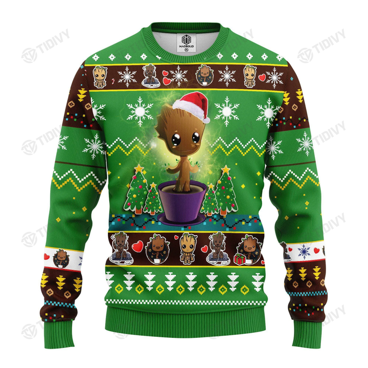 Baby Groot I Am Groot Merry Christmas Groot Xmas Gift Xmas Tree Ugly Sweater
