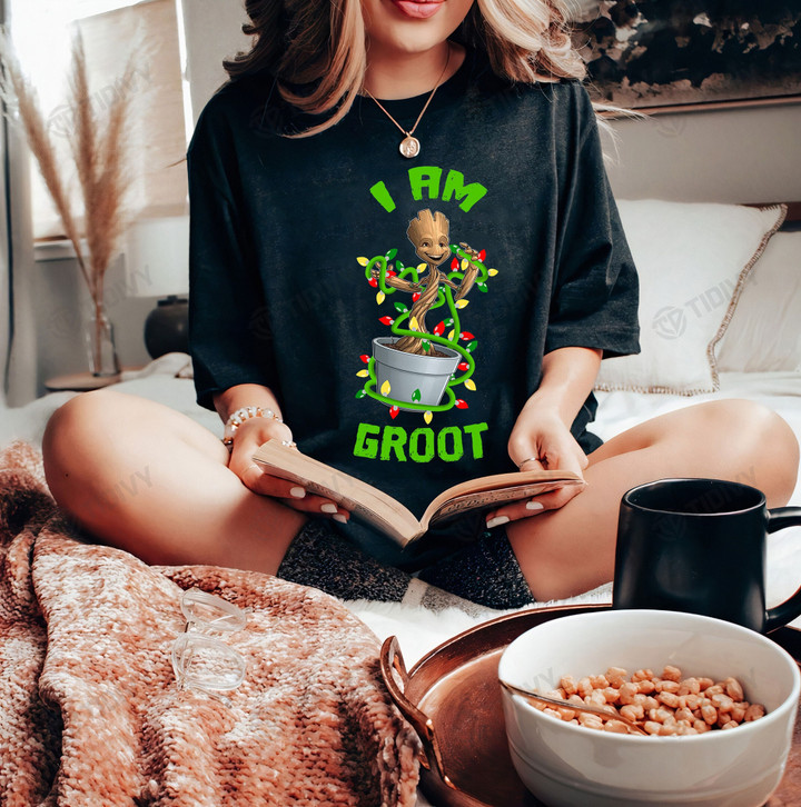 Baby Groot I Am Groot Merry Christmas Groot Xmas Gift Xmas Tree Graphic Unisex T Shirt, Sweatshirt, Hoodie Size S - 5XL