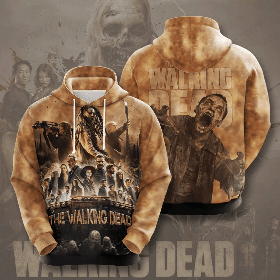 The Walking Dead Zombie Movie Merry Christmas Xmas Gift Xmas Tree 3D All Over Printed Shirt, Sweatshirt, Hoodie, Bomber Jacket Size S - 5XL