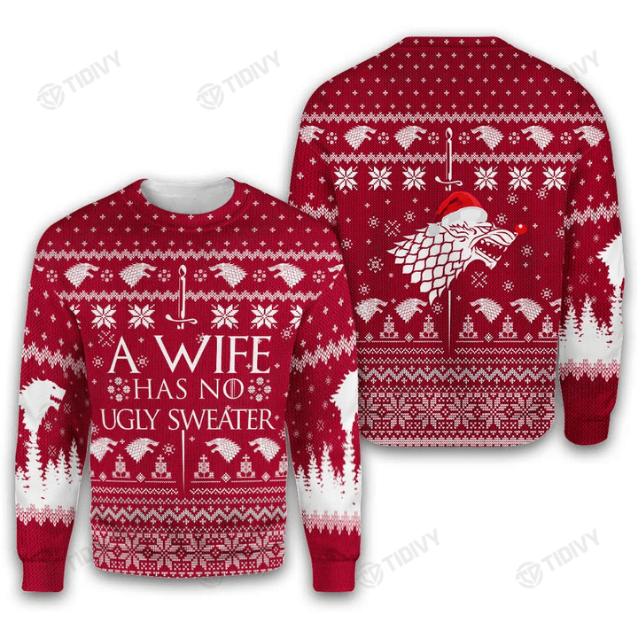 A Wife Has No Ugly Sweater Game of Thrones GOT House Of The Dragon Merry Christmas Xmas Gift Xmas Tree Ugly Sweater