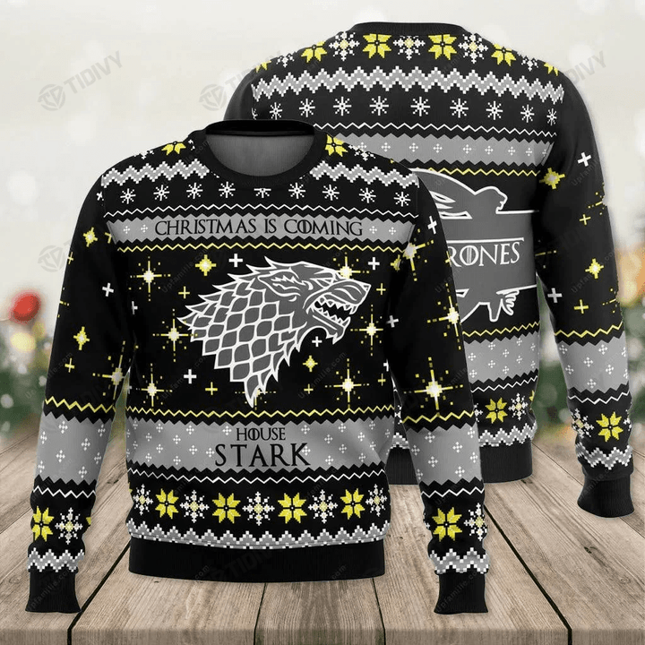 House Stark Game of Thrones GOT House Of The Dragon Merry Christmas Xmas Gift Xmas Tree Ugly Sweater