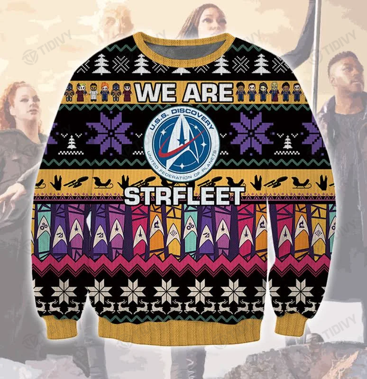 We Are Starfleet Star Trek Trek The Halls Merry Christmas Xmas Gift Xmas Tree Ugly Sweater