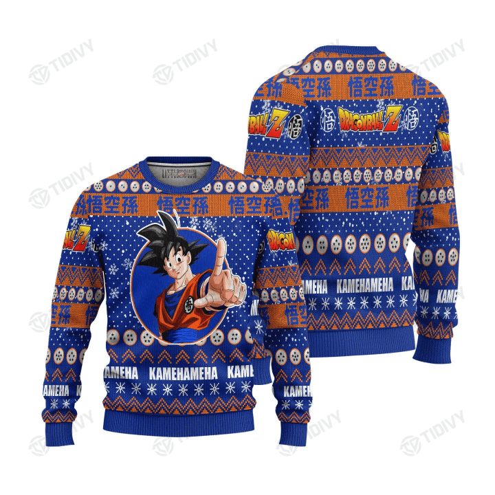 Goku Vegeta Dragon Ball Z Anime Manga Merry Christmas Dragon Ball Xmas Gift Xmas Tree Ugly Sweater