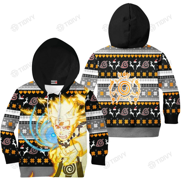 Naruto Uzumaki Bijuu Naruto Anime Manga Merry Christmas Xmas Gift Xmas Tree 3D All Over Printed Shirt, Sweatshirt, Hoodie, Bomber Jacket Size S - 5XL