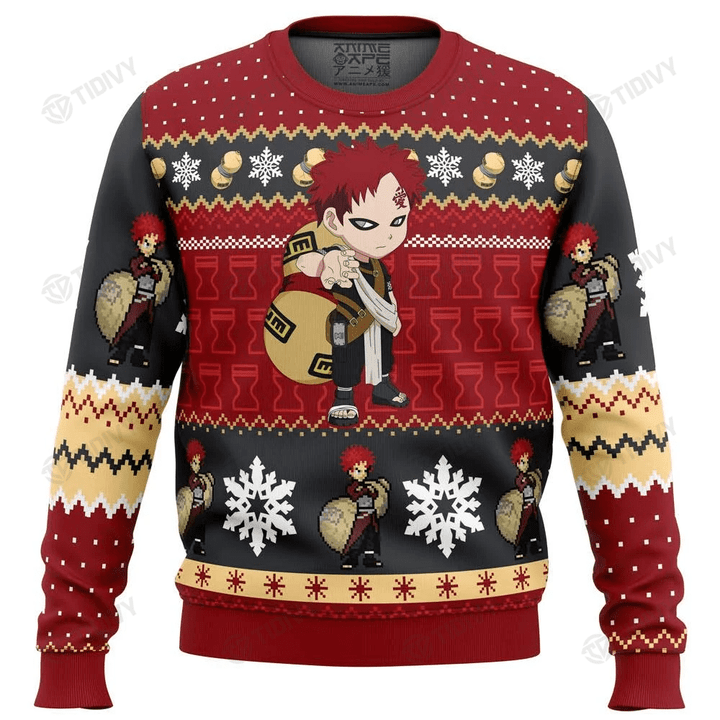 Gaara Naruto Anime Manga Merry Christmas Xmas Gift Xmas Tree Ugly Sweater