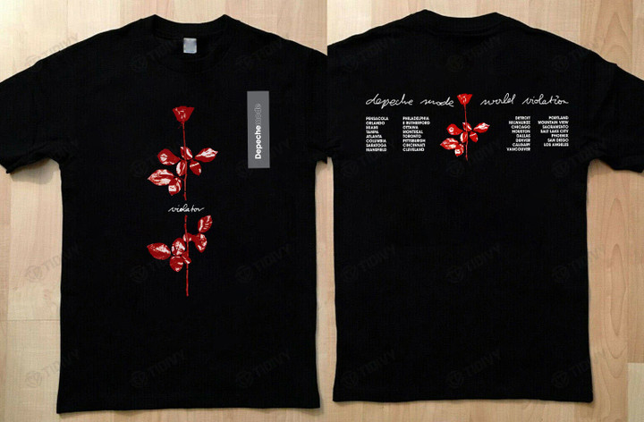 Vintage 1990 Depeche Mode World Violator Concert Depeche Mode Tour 2022 2023 Two Sided Graphic Unisex T Shirt, Sweatshirt, Hoodie Size S - 5XL