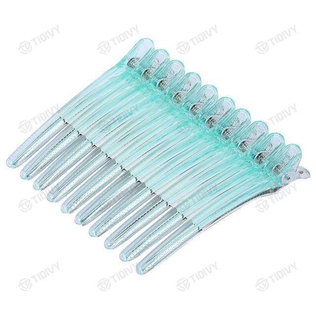 10PCS Professional Hairdressing Salon Hairpins Alligator Hair Care Styling Tools Candy Plastic Single Prong DIY Hair Clips