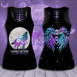 Suicide Prevention Awareness "It Doesn't Get Easier" Hollow Tank Top & Leggings Set