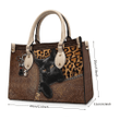 Black Cat Leather Handbag- HOATT224