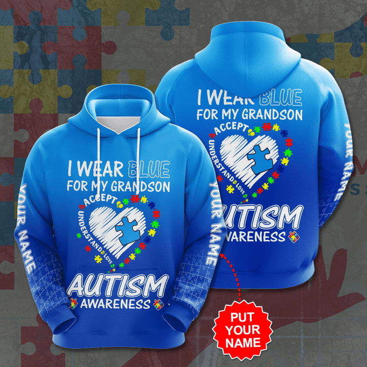 Personalized Autism Awareness 3D Hoodie