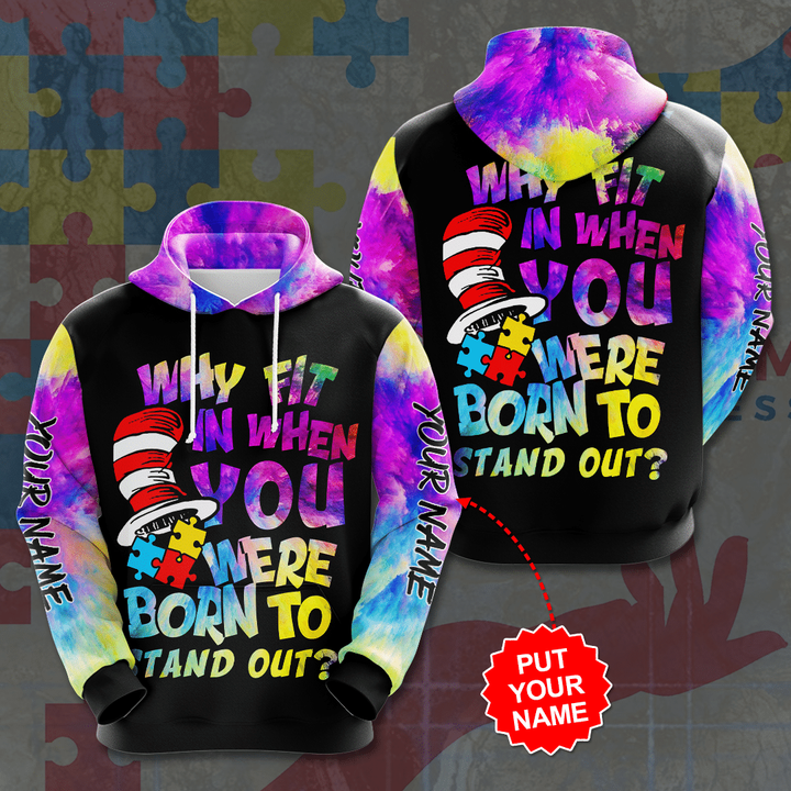 Personalized Autism Awareness 3D Hoodie