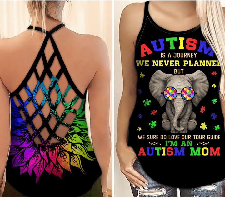Autism Mom Criss-Cross Tank Top