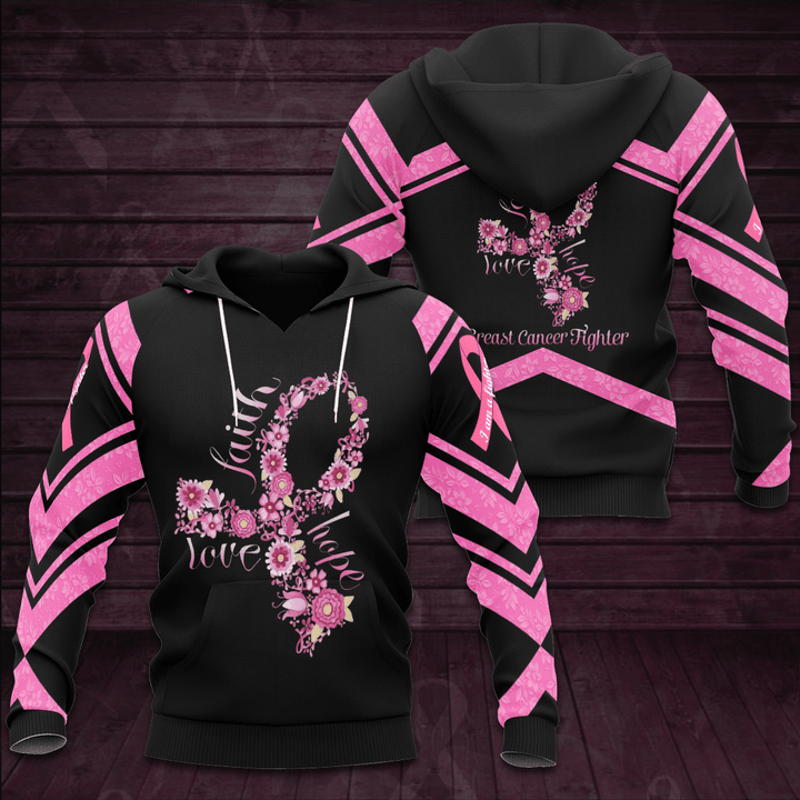 Breast Cancer Awareness Butterfly 3D Hoodie