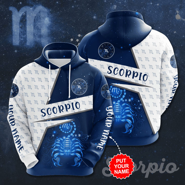 Personalized Zodiac Scorpio 3D Hoodie