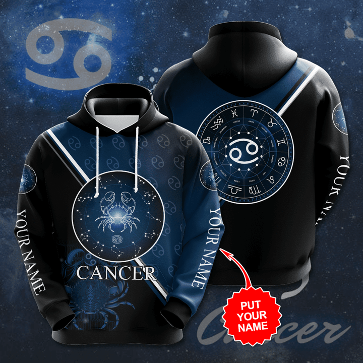 Personalized Zodiac Cancer 3D Hoodie