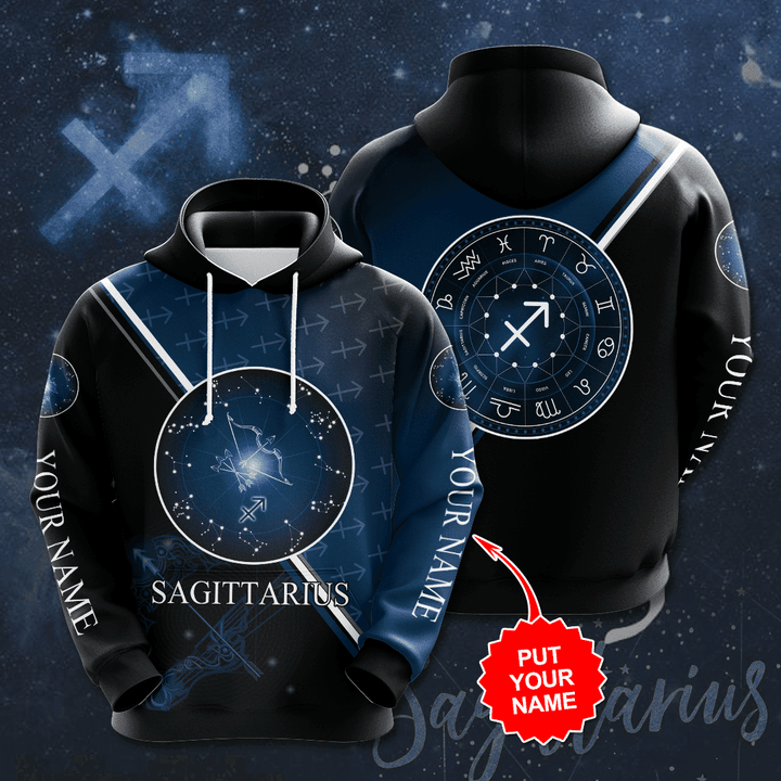 Personalized Zodiac Sagittarius 3D Hoodie
