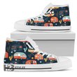 Camper Caravan Print Pattern Camping Unisex High Top Canvas Shoes