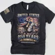 250th America Anniversary Flag Print Sleeve T-shirt, US 250 Years Shirt, We The People Tee, Vintage Independence Day, Patriotic Tee with USA Flag Two Sided Unisex T Shirt, Sweatshirt, Hoodie