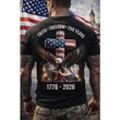 Majestic Bald Eagle With US Flag And Cross T-Shirt, Symbolizing Faith Hoodie, Freedom And 250 Years Of American Independence 1776–2026 Unisex T Shirt Sweatshirt Hoodie