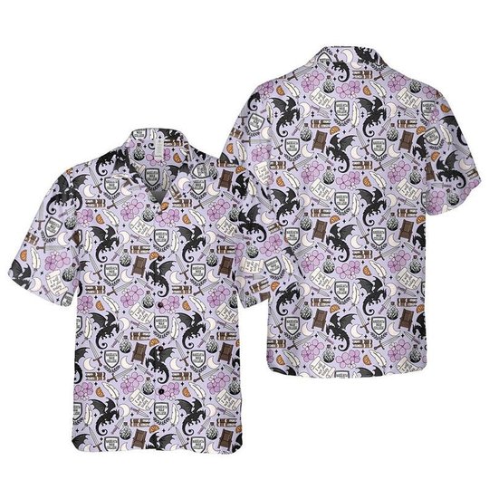 Fourth Wing Basgiath War College Dragon Rider Violet Sorrengail Fantasy Reader Xaden Riorson Hawaiian Shirt All Over Printed