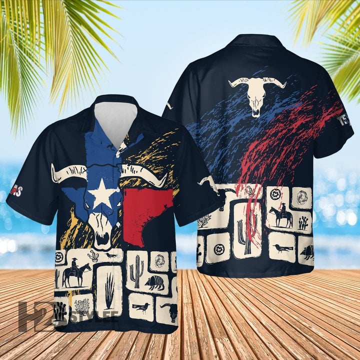 Stand With Texas Retro Vintage Texas American Flag Hawaiian Shirt All Over Printed