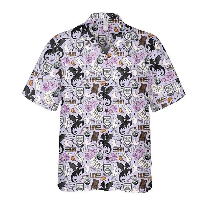 Fourth Wing Basgiath War College Dragon Rider Violet Sorrengail Fantasy Reader Xaden Riorson Hawaiian Shirt All Over Printed