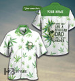 Custom Name Weed Dad Like A Regular Dad Only Way Higher All Over Printed Hawaiian Shirt Size S - 5XL
