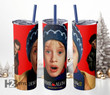 Home Alone Kevin McAllister Lost In New York Merry Christmas Xmas Gift 20oz Stainless Steel Skinny Tumbler