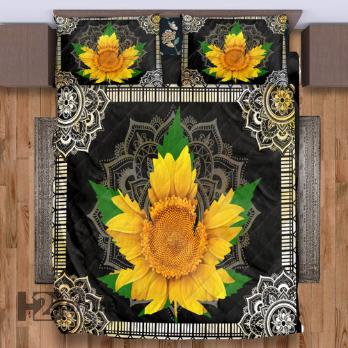 Sunflower 420 Weed Quilt Bedding Set