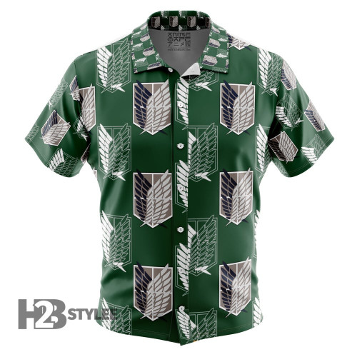 Survey Corps Attack on Titan Anime Manga Summer Aloha Tropical Hawaiian Hawaiian Shirt All Over Printed
