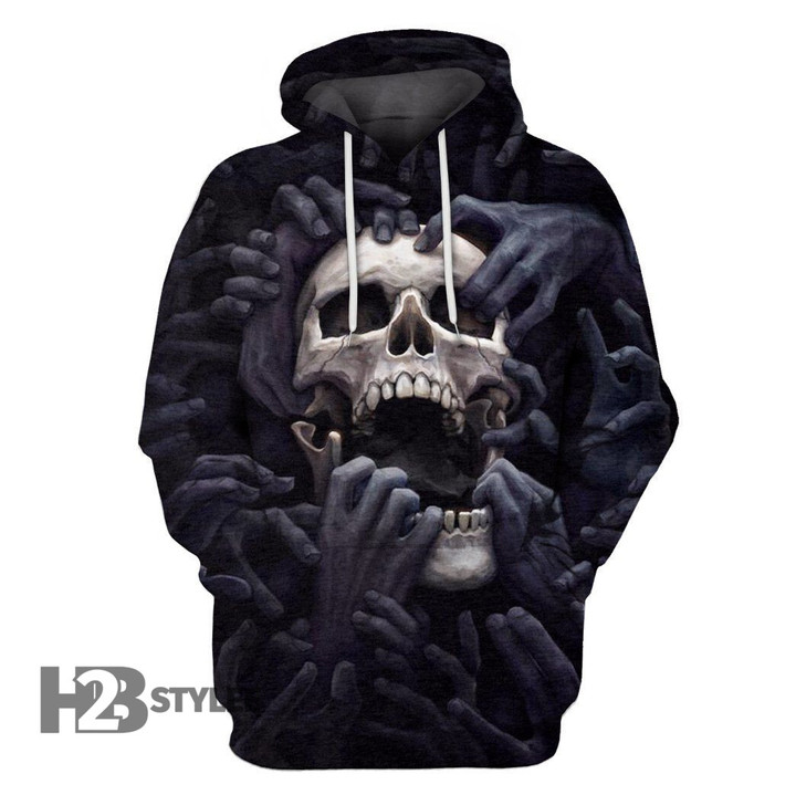 Skull 3D2 3D All Over Printed Shirt, Sweatshirt, Hoodie, Bomber Jacket Size S - 5XL