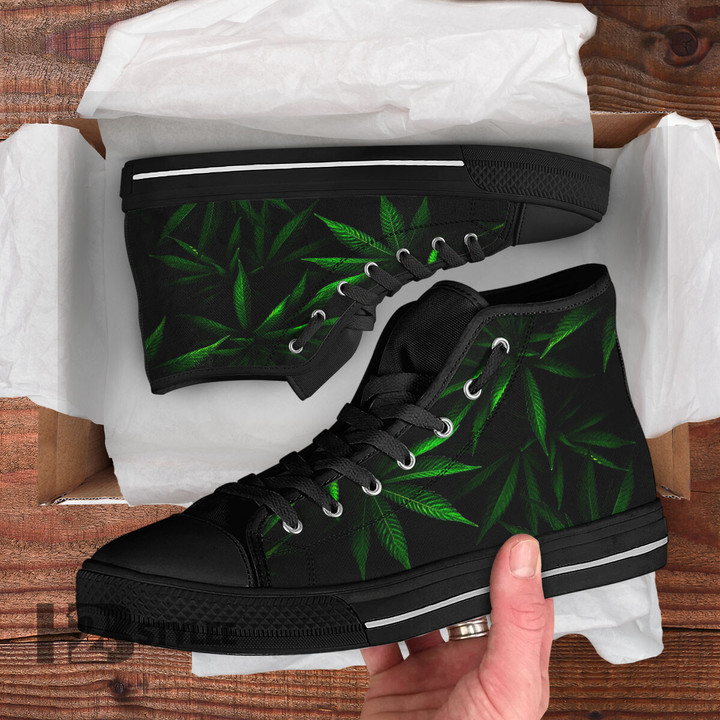 Cannabis Weed 420 Day Unisex High Top Canvas Shoes Unisex High Top Canvas Shoes